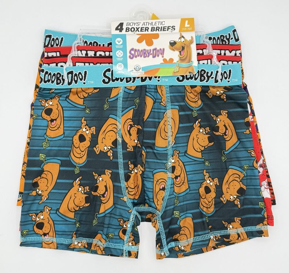 SCOOBY-DOO!! 3-Pack Boxer Briefs Underwear Boys Size 10-12 Fun To Wear !!